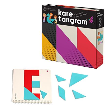 KARE TANGRAM LÜX Zeka Oyunu (7 Parça 36 Farklı Şekil) 3+ Yaş 1+ Oyuncu