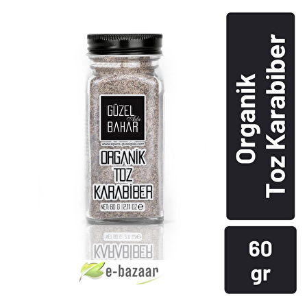 Organik Toz Karabiber 60 gr(Tuzluklu)