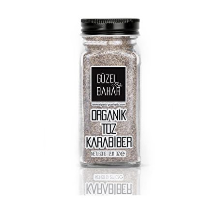 Organik Toz Karabiber 60 gr(Tuzluklu)