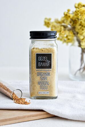 Organik Sarı Hardal Tozu (45 gr) - Güzel Gıda