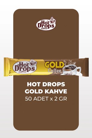 HOT DROPS Gold Kahve (100GR) 50 Adet X 2 Gr Hazır Granül Kahve
