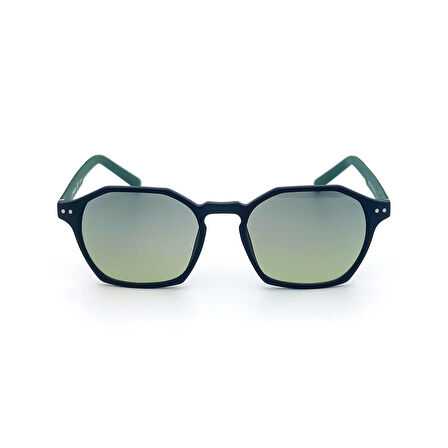 Yeşil Siyah Köşeli Tasarım Güneş Gözlüğü SS 319-CRB04