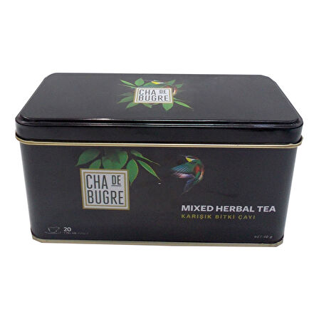Cha De Bugre Form Karışık Bitki Çay Mixed Herbal Tea 20 Süzen Poşet