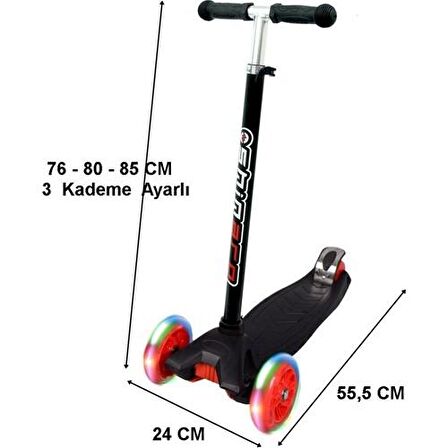 Can Toys Scooter Maxi Siyah CN-254S