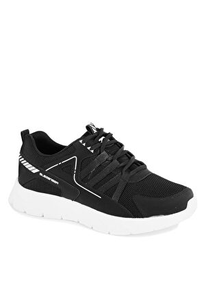 Slazenger ALONE I Sneaker Unisex Ayakkabı Siyah / Beyaz