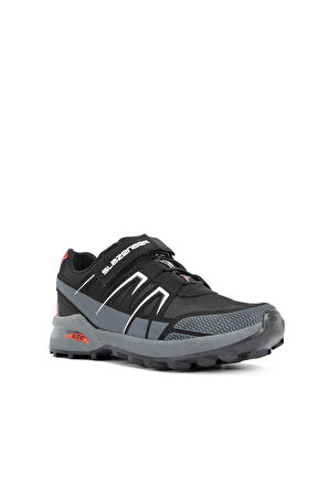 Slazenger ADITYA Sneaker Erkek Çocuk Ayakkabı Siyah / Koyu Gri
