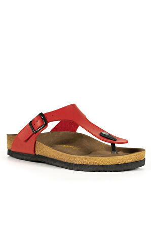 Slazenger LUKE Kadın Parmak Arası Plaj Kırmızı Terlik