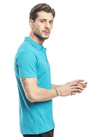 Slazenger SOHO I Erkek Polo Yaka Koyu Mavi Tişört