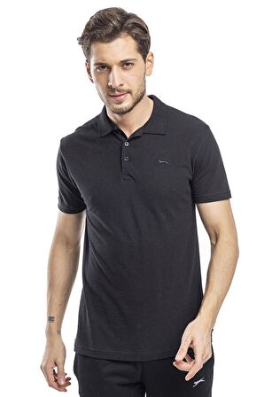 Slazenger SOHO I Erkek Polo Yaka Siyah Tişört