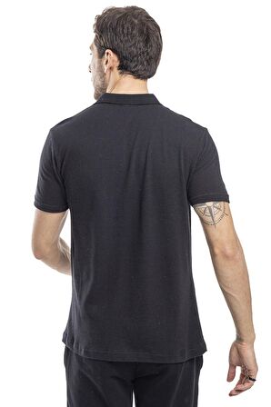 Slazenger SOHO I Erkek Polo Yaka Siyah Tişört