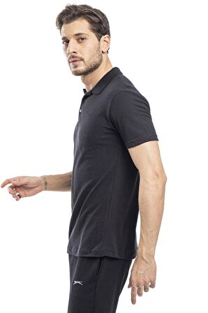 Slazenger SOHO I Erkek Polo Yaka Siyah Tişört