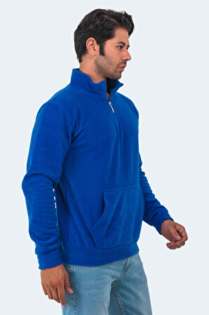 Slazenger SOLID Erkek Polar Saks Mavi