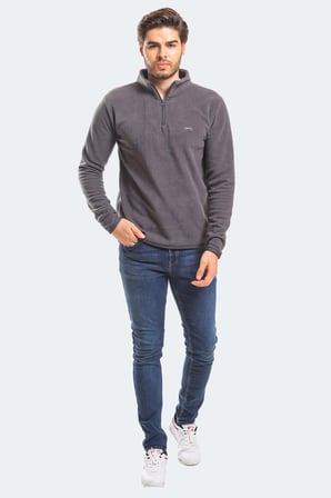 Slazenger SANNE IN Erkek  Koyu Gri Polar