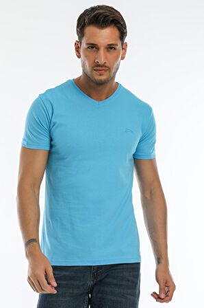 Slazenger SARGON I Erkek T-Shirt Mavi