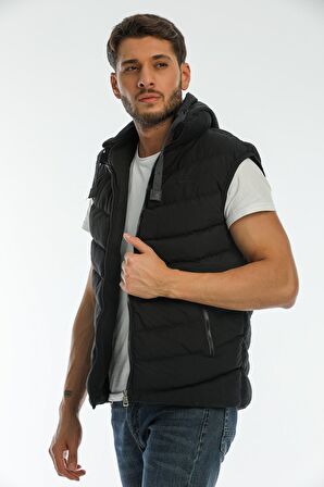 Slazenger HAMMER I Erkek Şişme Yelek Siyah Yelek