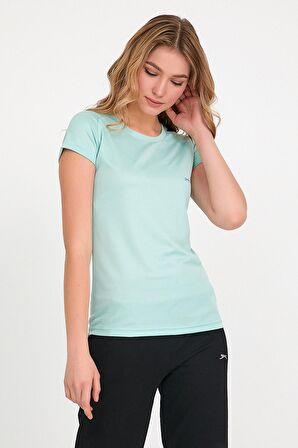 Slazenger RELAX IN Kadın Slim Fit Nane Tişört