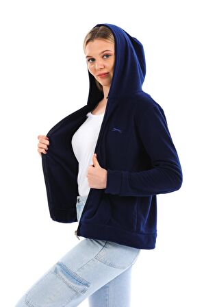 Slazenger SOFAL I Kadın Polar Sweatshirt Lacivert