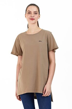Merılyn Kadın T-shirt Bej Kadın Tişört Slazenger Bej Tişört 