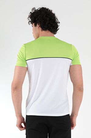 Slazenger OBSERVE Erkek T-Shirt Beyaz / Yeşil