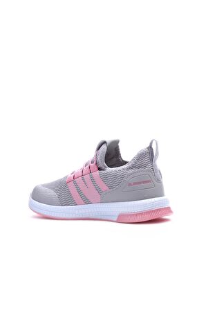 Slazenger Ebba Sneaker Çocuk Spor Ayakkabı Gri-Pembe