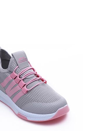 Slazenger Ebba Sneaker Çocuk Spor Ayakkabı Gri-Pembe