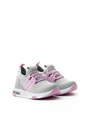 Slazenger Ebba Sneaker Çocuk Spor Ayakkabı Gri-Pembe