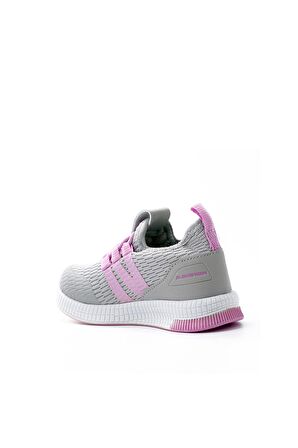 Slazenger Ebba Sneaker Çocuk Spor Ayakkabı Gri-Pembe