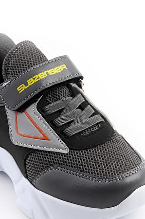 Slazenger KEVAN Sneaker Erkek Çocuk Ayakkabı Koyu Gri / Siyah