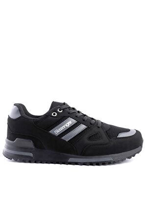Slazenger MAROON I Büyük Beden Sneaker Erkek Ayakkabı Siyah / Siyah