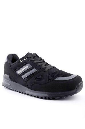 Slazenger MAROON I Büyük Beden Sneaker Erkek Ayakkabı Siyah / Siyah