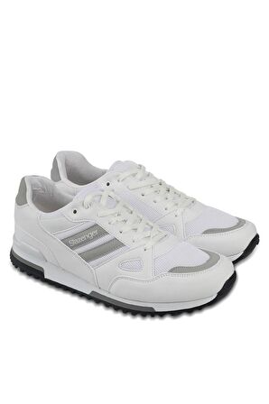 Slazenger MAROON Büyük Beden Sneaker Erkek Ayakkabı Beyaz / Gri
