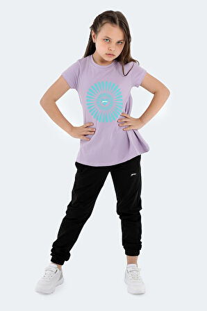 Slazenger POSEIDON Çocuk  Lila Tişört