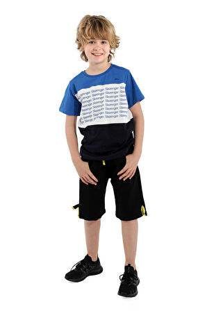 Slazenger PARS Erkek Çocuk Kısa Kol T-Shirt Saks Mavi
