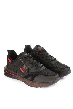 Slazenger ZEND Sneaker Erkek Ayakkabı Siyah / Kırmızı