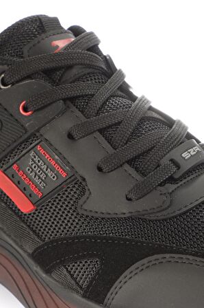 Slazenger ZEND Sneaker Erkek Ayakkabı Siyah / Kırmızı