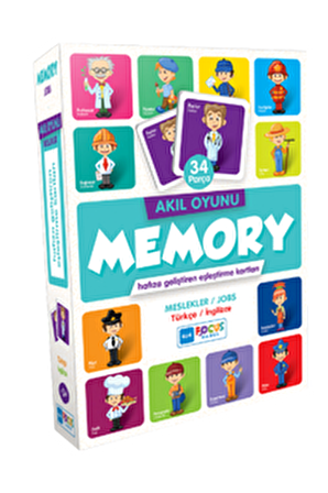 Memory - Meslekler 34 Parça Blue Focus Games