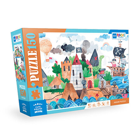 Blue Focus Cute Pirates 6+ Yaş Orta Boy Puzzle 150 Parça