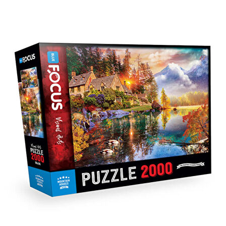 Blue Focus Mountain Houses 14+ Yaş Küçük Boy Puzzle 2000 Parça