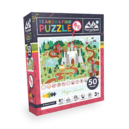 Neverland Sihirli Tek Boynuzlu At 3+ Yaş Orta Boy Puzzle 50 Parça