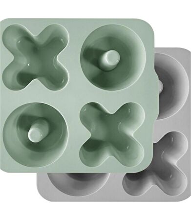 Oioi Xoxo Silikon 2'li Muffin Kalıbı River Green/Powder Grey 101200002