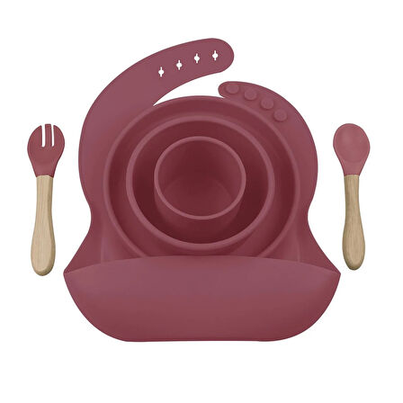 OiOi Basic BLW Set 3 Silikon Beslenme Seti 5'li