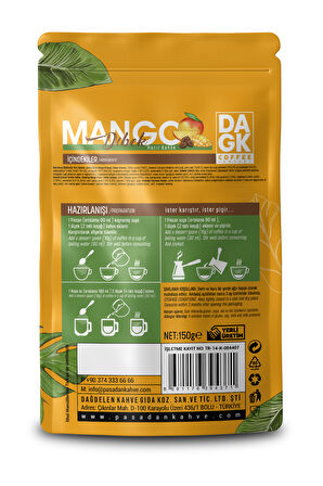 Mango Dibek Kahvesi 150g  (Hazır Kahve & Mango Aromalı) İster Karıştır, İster Pişir