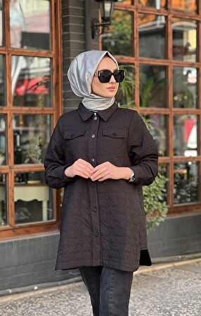 İNVEE Kapitone Gömlek 6827 Siyah