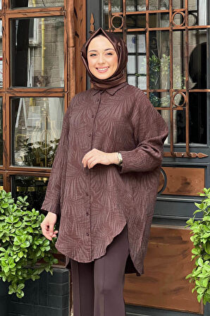 İNVEE Gömlek 7017 Kahve