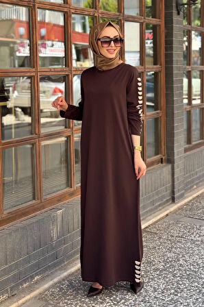 İNVEE Elbise 7066 Kahve