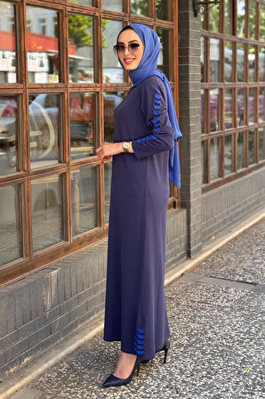 İNVEE Elbise 7066 İndigo