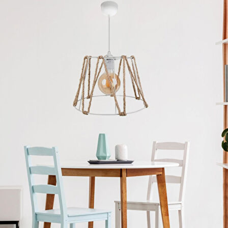 ArtGift Cabo Otantik Halatlı Avize Beyaz CA103