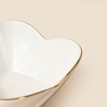 İpek Infinity Kase - Kırık Beyaz / Gold - 11 cm