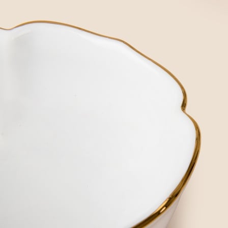 İpek Alex Kase - Kırık Beyaz / Gold - 9,5 cm
