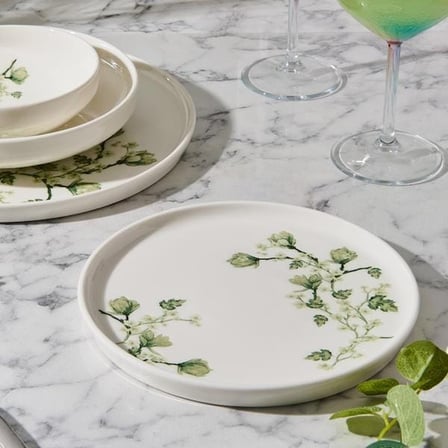 İpek Fresia Toledo Porselen Pasta  Tabağı - Renkli - 20 cm